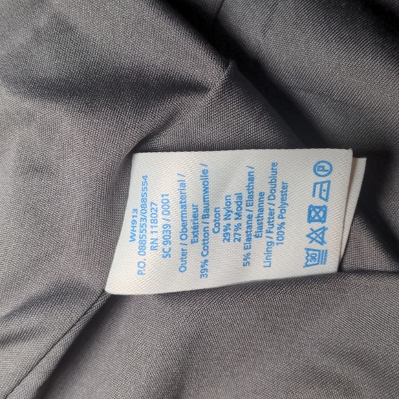 Boden Grey Short Sleeve A-Line Cross Front Lined Sweater Dress Size 10 - Picture 11 of 15